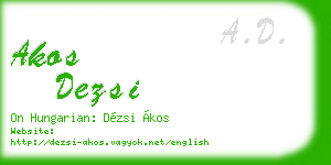 akos dezsi business card
